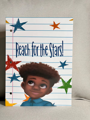 Reach For The Stars Boy 2-pocket folder