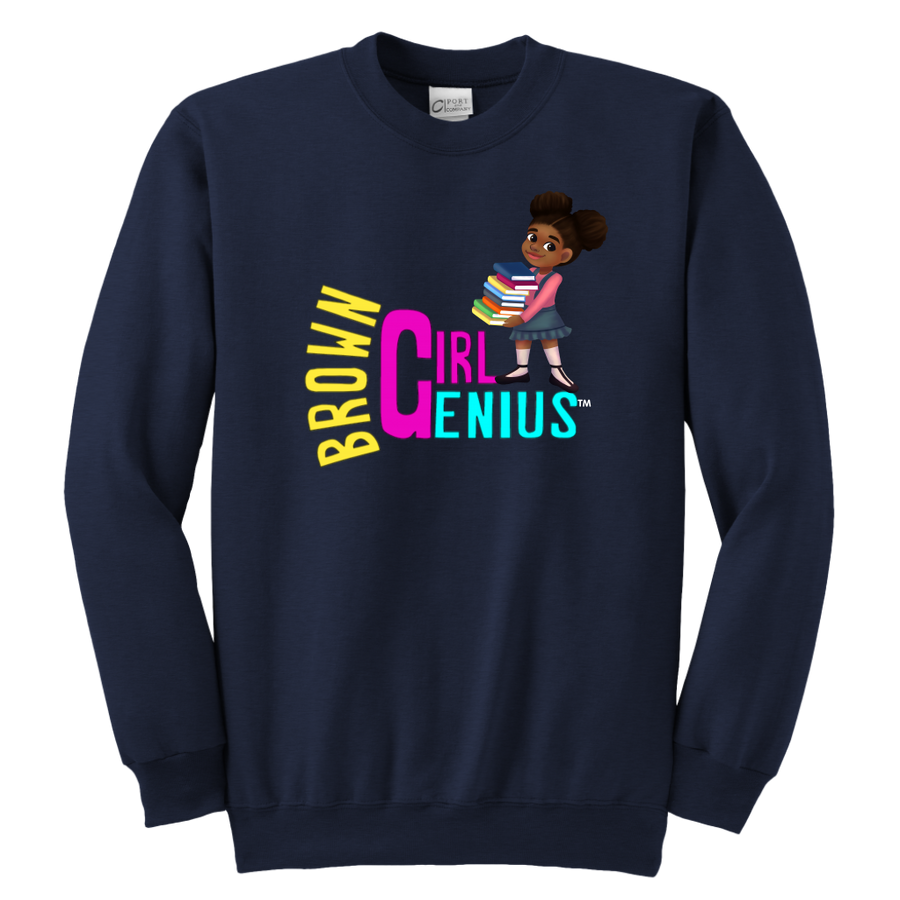 Brown Girl Genius Crewneck Sweatshirt (dark colors)