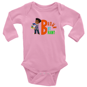 Brown Boy Brainy Baby Bodysuit